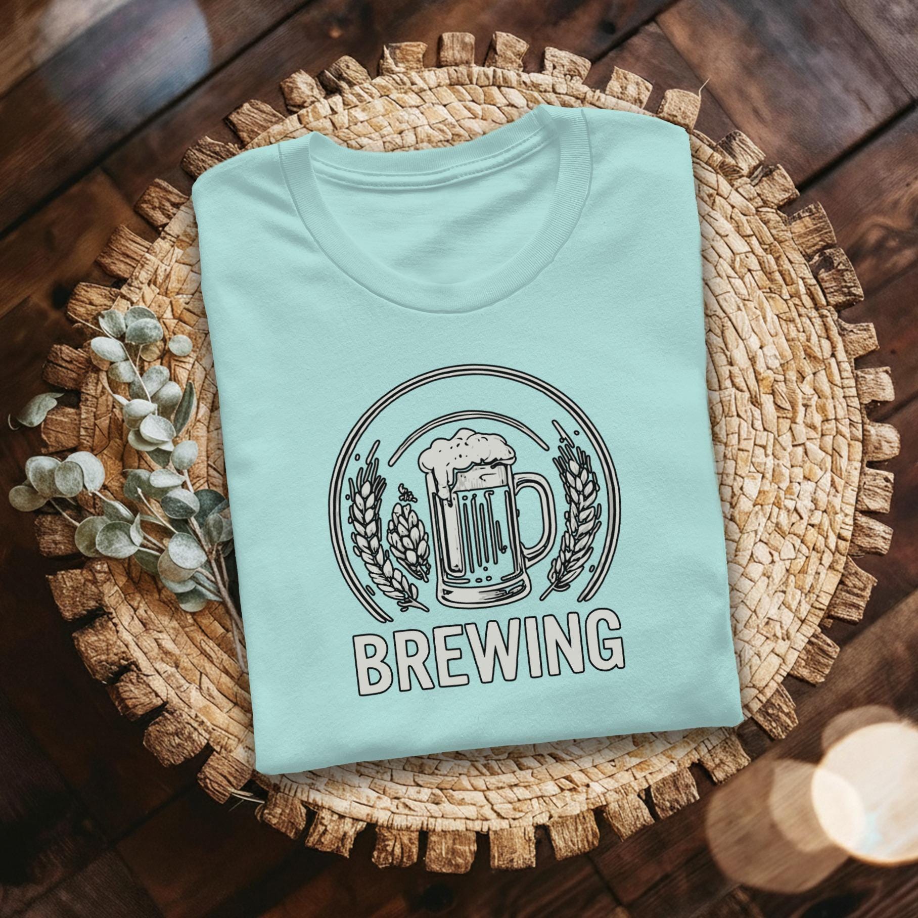 Brewing T-Shirt, Craft Design, Beer Lover Gift, Unique Graphic Tee, Stylish Apparel, Hops and Grain, Brewmaster Shirt
