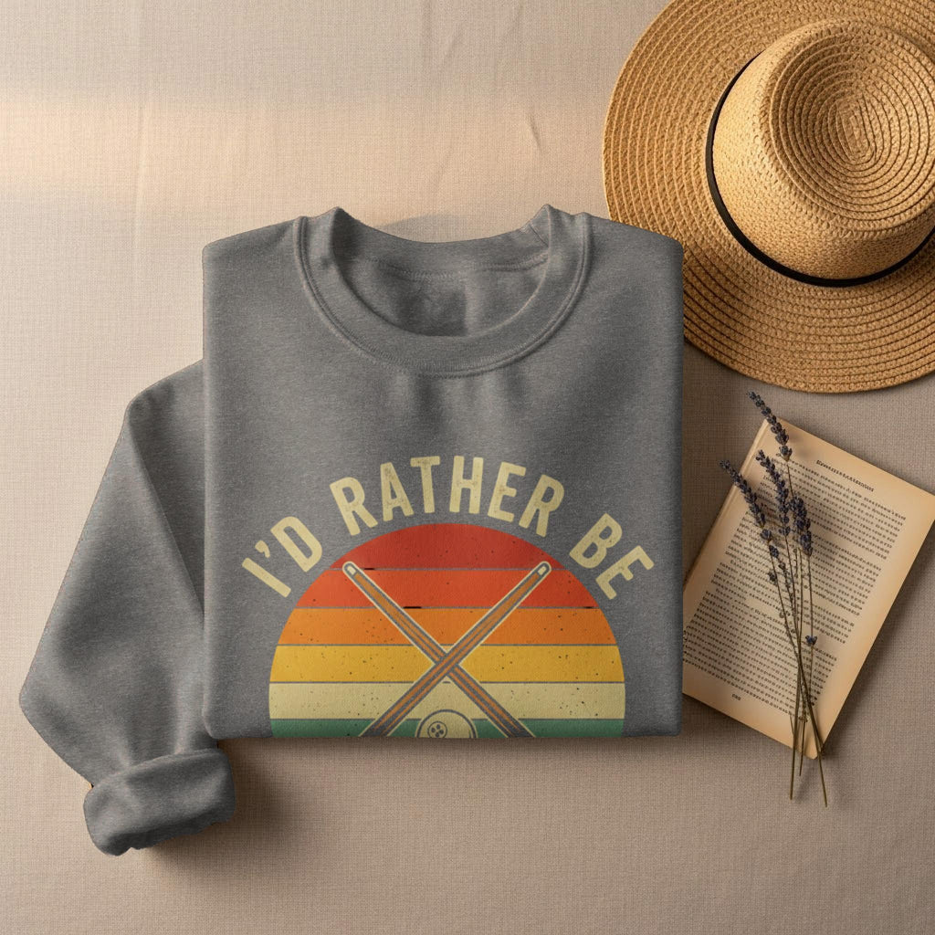 I'd Rather Be Shooting Pool T-Shirt, Retro Billiards Player Gift, Pool Lover Tee, Cue Sticks T Shirt, Trendy Billiards T-Shirt