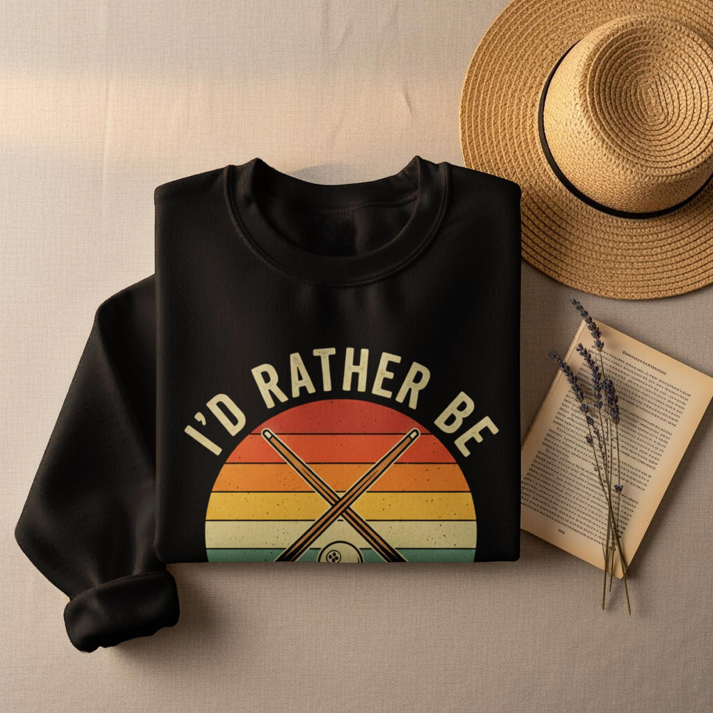 I'd Rather Be Shooting Pool T-Shirt, Retro Billiards Player Gift, Pool Lover Tee, Cue Sticks T Shirt, Trendy Billiards T-Shirt