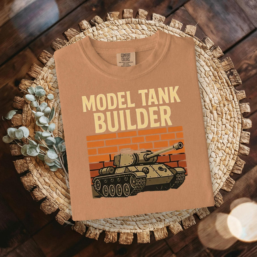 Model Tank Builder T Shirt, Vintage Tank Graphic Tee, Military Enthusiast Gift, Retro Tank Top, Casual Graphic Shirt, Army Tank Lover