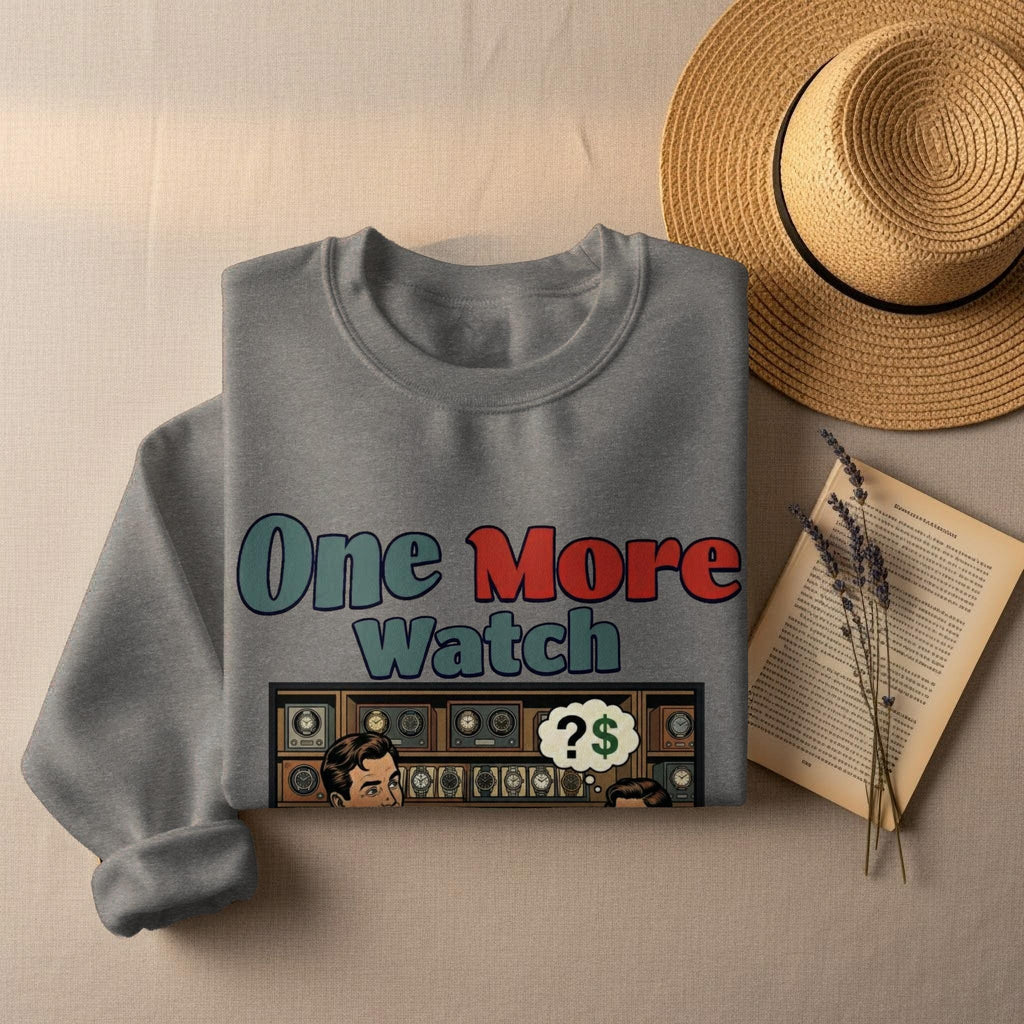 One More Watch Shirt, Funny Graphic Tee, Collector Gift, Humorous Clothing, Unique Design, Gift for Him, Casual Wear, Cool Print