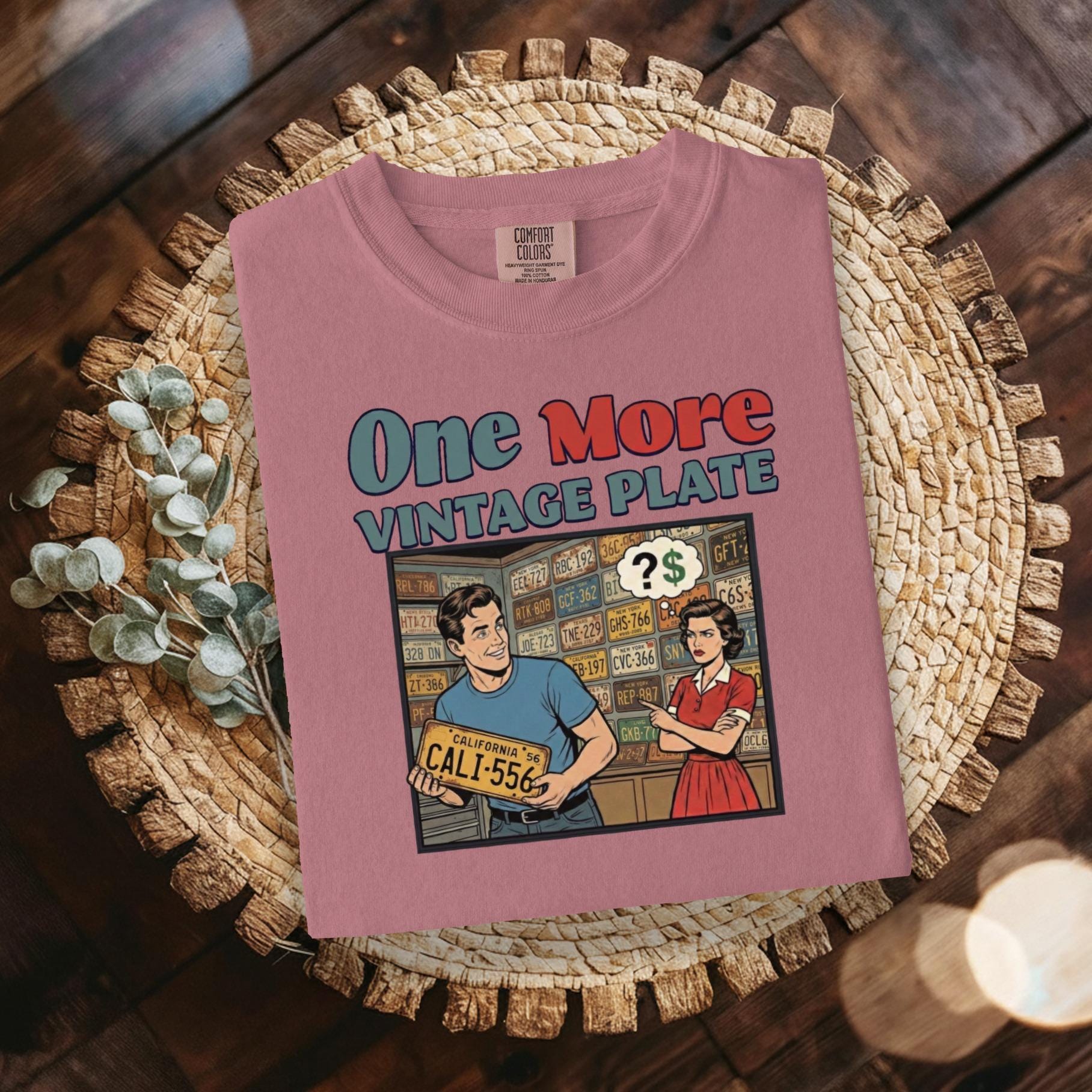 One More Vintage Plate Graphic Tee, Retro Style T-Shirt, Funny Novelty Shirt, Unique Gift for License Plate Collectors, Unisex Casual Top