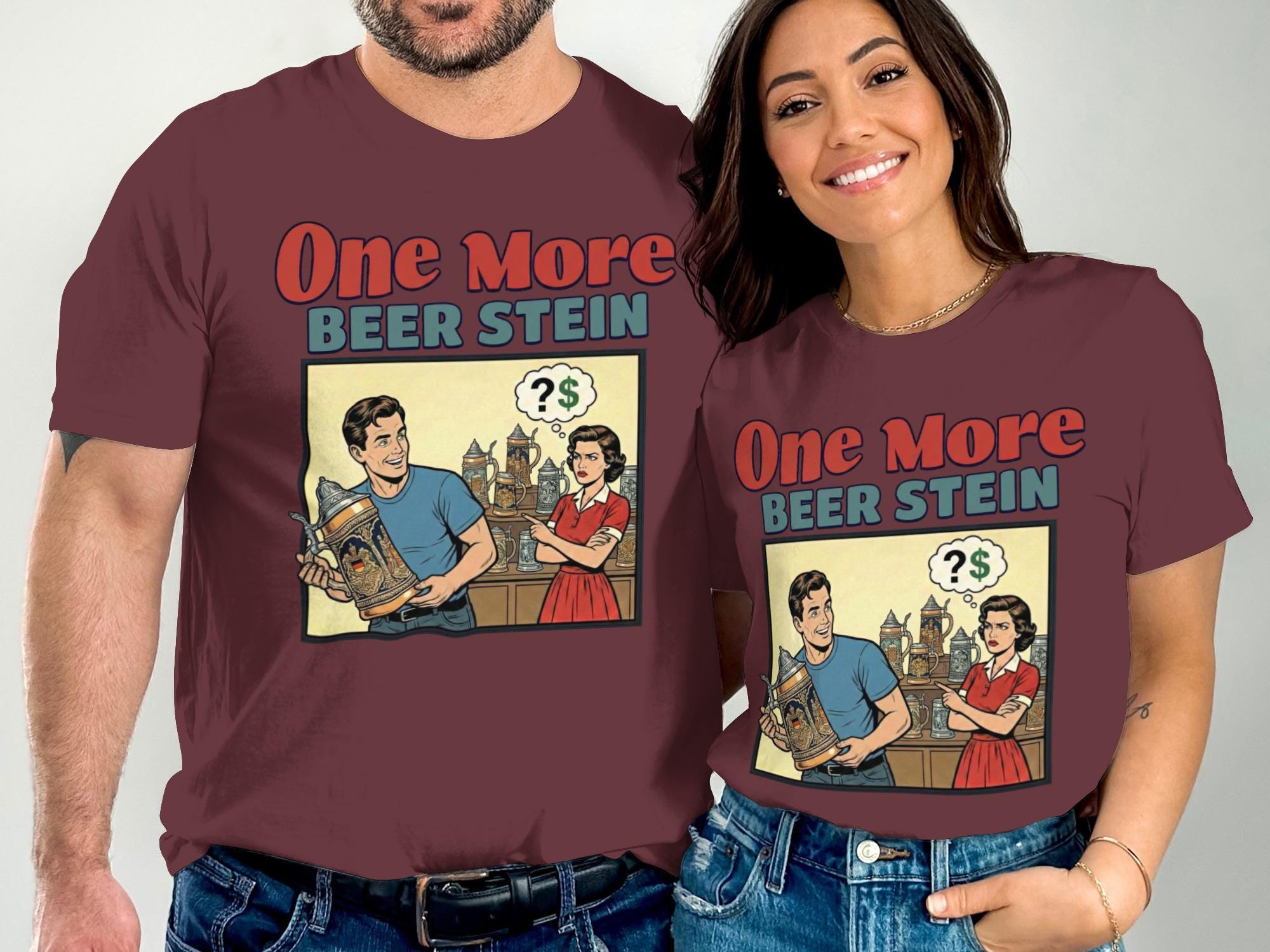 One More Beer Stein T Shirt, Funny Graphic Tee, Retro Style Shirt, Vintage Humor Tee, Unisex Casual Top, Beer Lover Gift