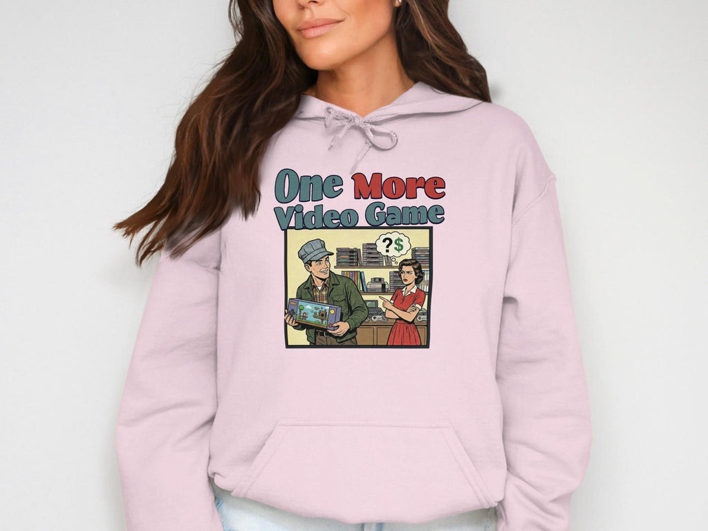 One More Video Game Hoodie, Gamer Gift, Retro Video Game Pullover, Funny Gamer Hoodie, Vintage Game Sweatshirt, Gaming Apparel