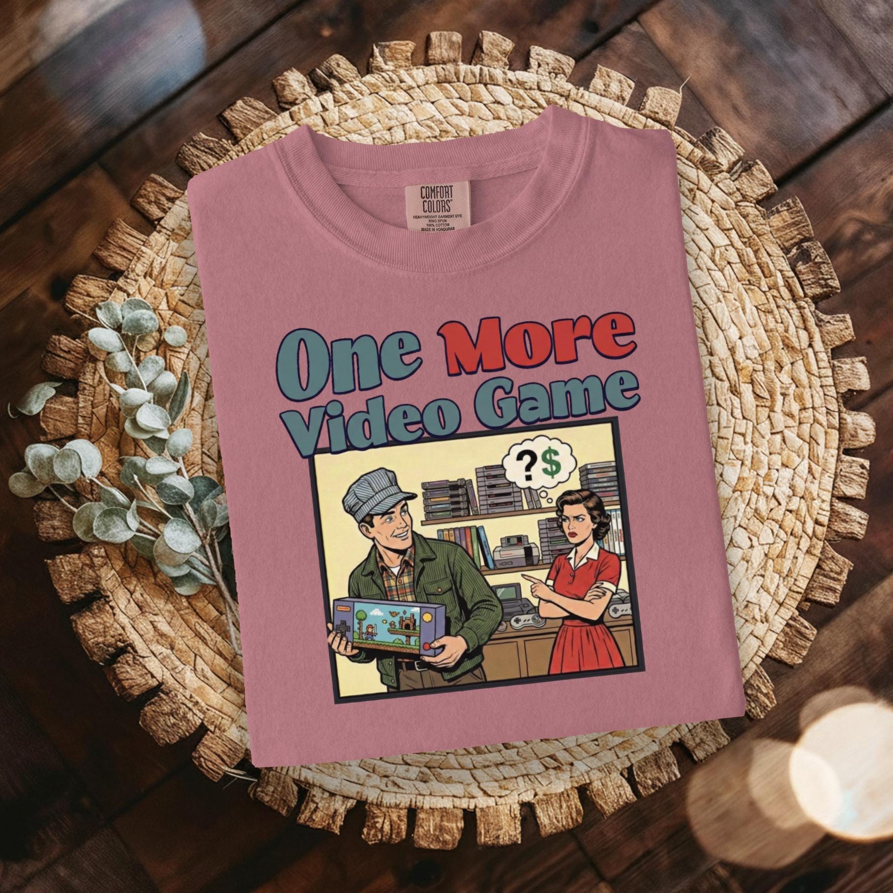 Funny Retro One More Video Game T Shirt, Gamer Graphic Tee, Gaming Humor Shirt, Geeky Casual Wear, Unique Gift for Gamers