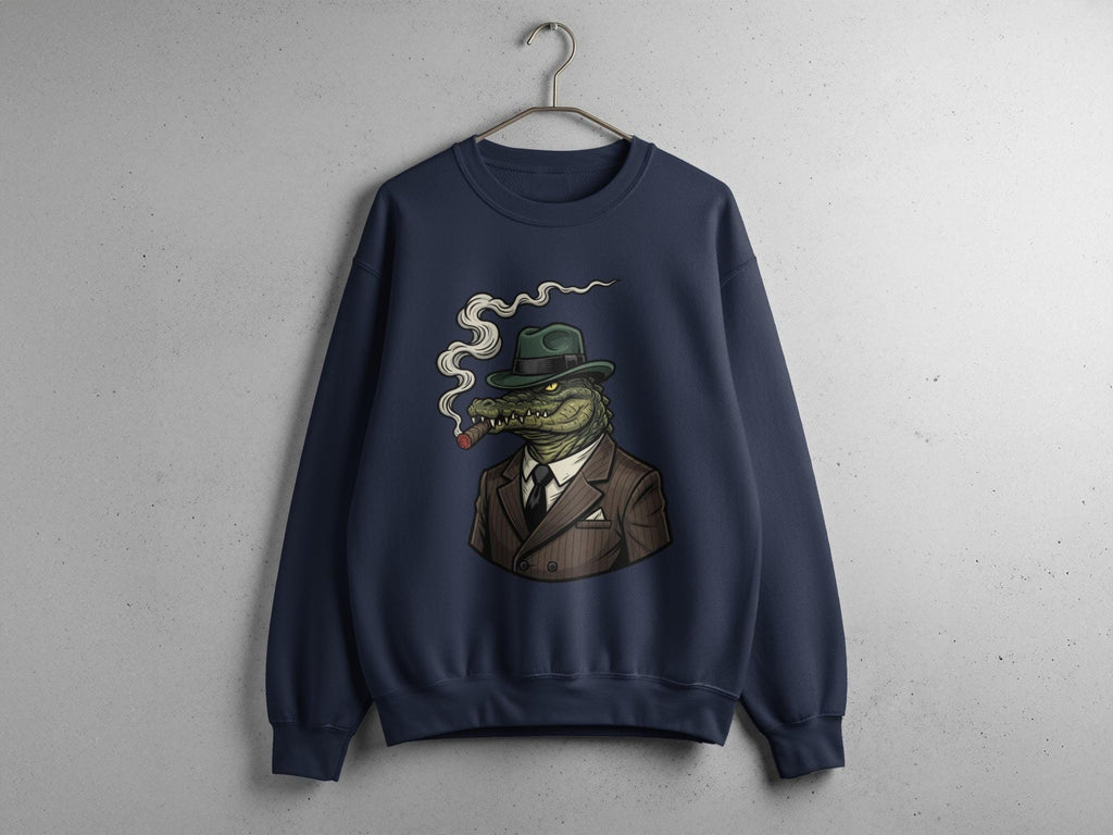 Crocodile Mafia Boss T-Shirt, Cigar Gator Tee, Gangster Alligator Shirt, Cool Animal Design, Funny Graphic Tee, Quirky Gift Idea