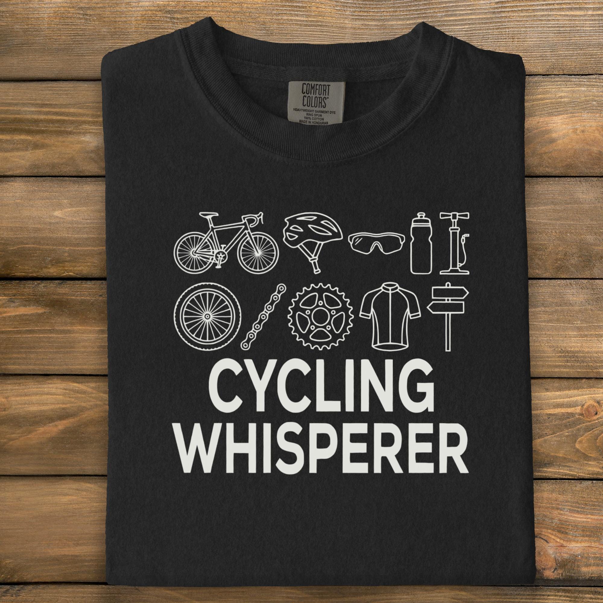 Cycling Whisperer T Shirt, Funny Bike Lover Gift, Road Bike, Mountain Bike, Cyclist Tee, Biking Apparel, Comfort Colors Shirt