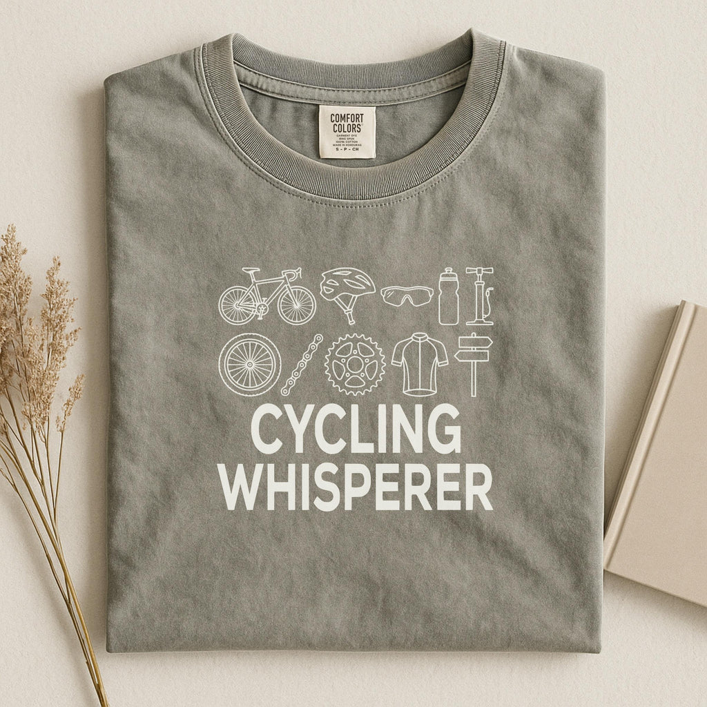 Cycling Whisperer T Shirt, Funny Bike Lover Gift, Road Bike, Mountain Bike, Cyclist Tee, Biking Apparel, Comfort Colors Shirt