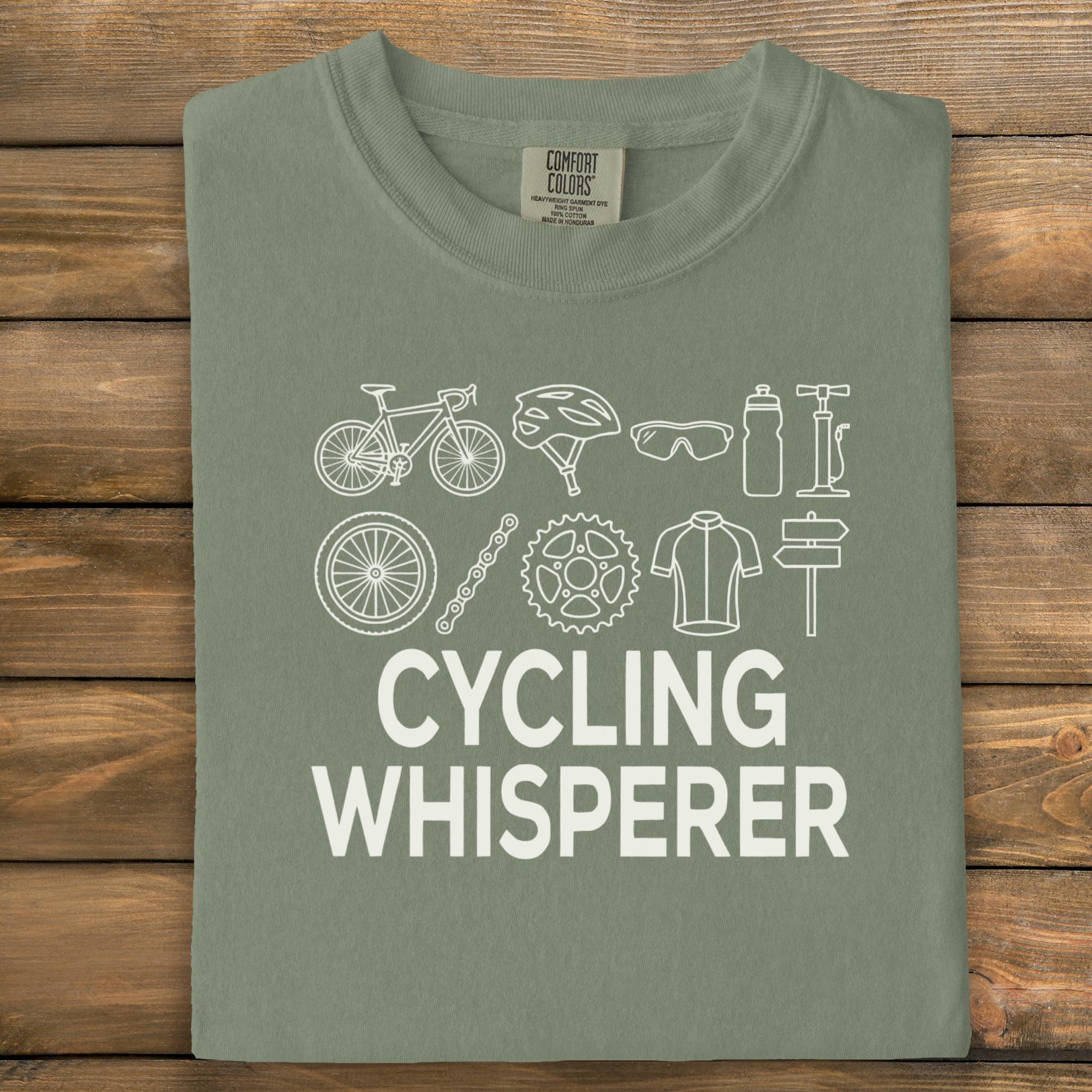 Cycling Whisperer T Shirt, Funny Bike Lover Gift, Road Bike, Mountain Bike, Cyclist Tee, Biking Apparel, Comfort Colors Shirt