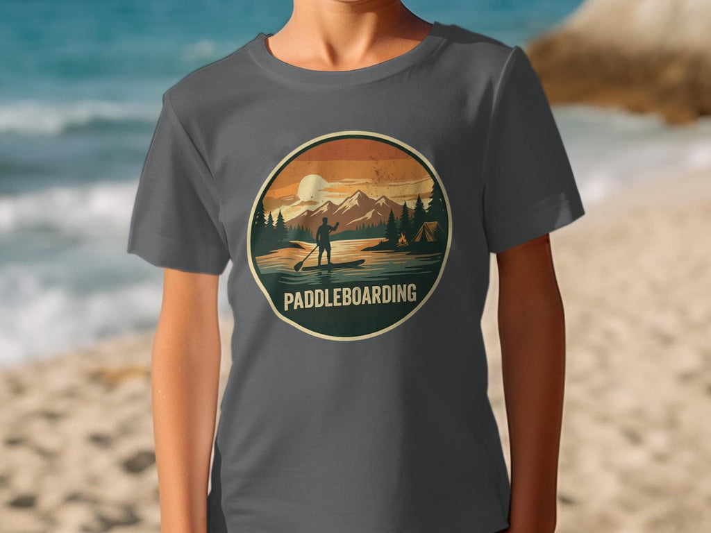 Paddleboarding T-Shirt, Retro Sunset Graphic Tee, Camping T Shirt, Outdoor Adventure Shirt, Nature Lover T Shirt, Comfort Colors T-Shirt