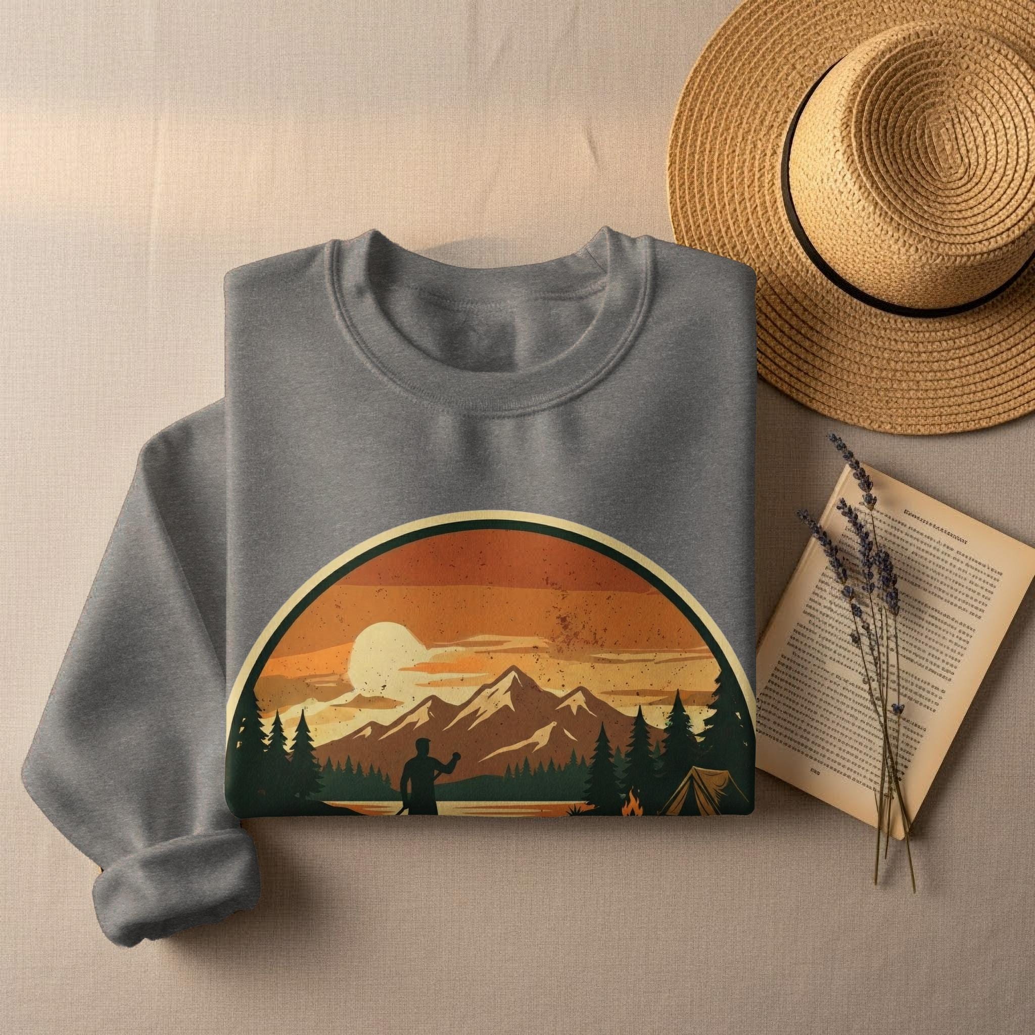 Paddleboarding T-Shirt, Retro Sunset Graphic Tee, Camping T Shirt, Outdoor Adventure Shirt, Nature Lover T Shirt, Comfort Colors T-Shirt