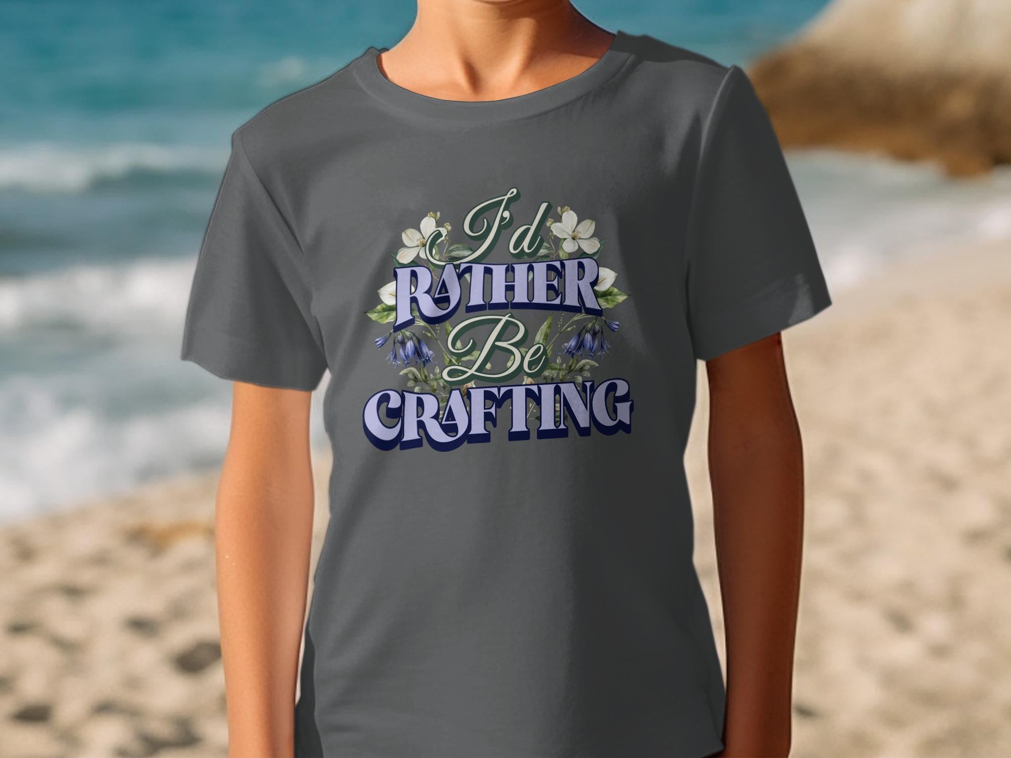 Funny Crafting Shirt, Craft Lover Gift Tee, I'd Rather Be Crafting, Craft Enthusiast T-Shirt, Unique Craft Gift, Crafty Humor Shirt
