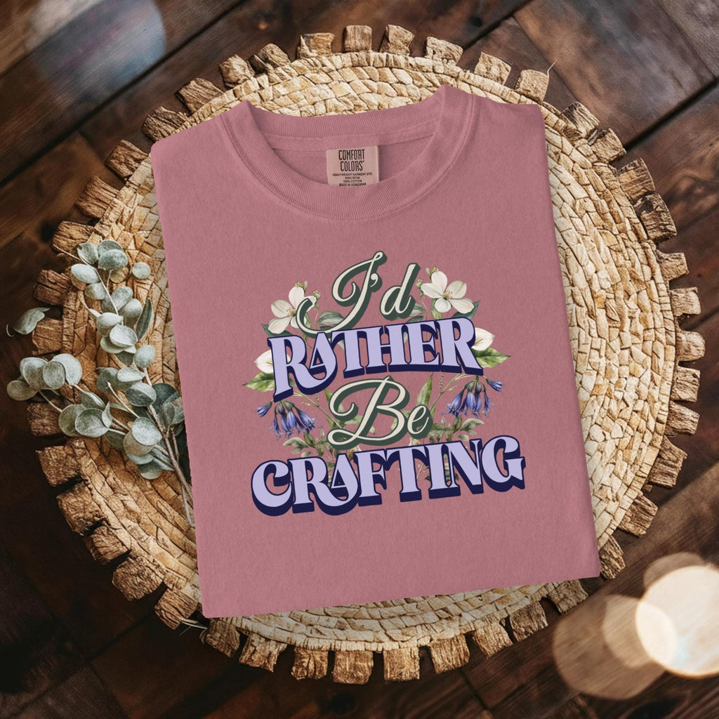 I'd Rather Be Crafting Shirt, Craft Lover Gift, Funny Crafting T Shirt, Crafter Tee, Cute Crafty Shirt, Gift For Crafters