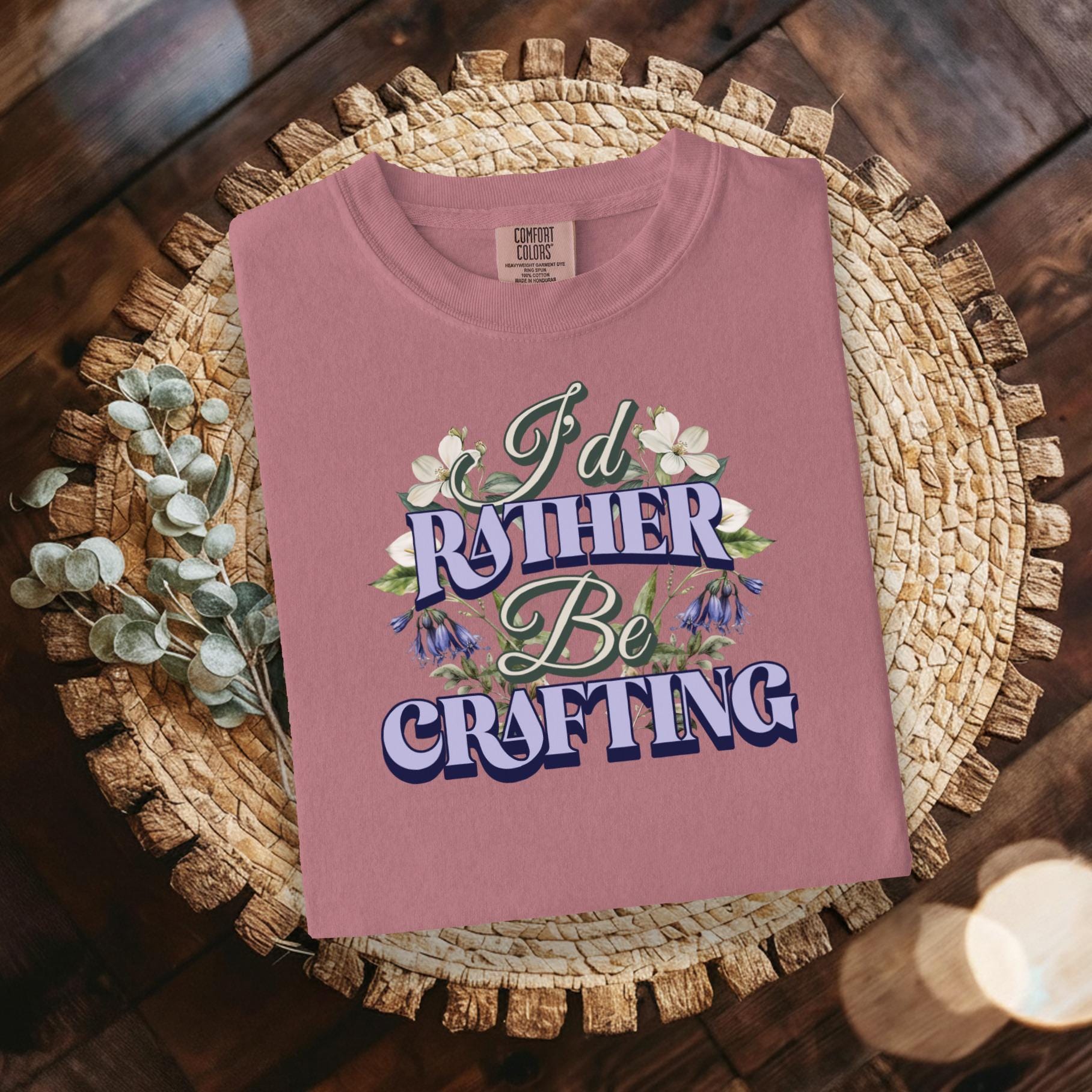 I'd Rather Be Crafting Shirt, Craft Lover Gift, Funny Crafting T Shirt, Crafter Tee, Cute Crafty Shirt, Gift For Crafters