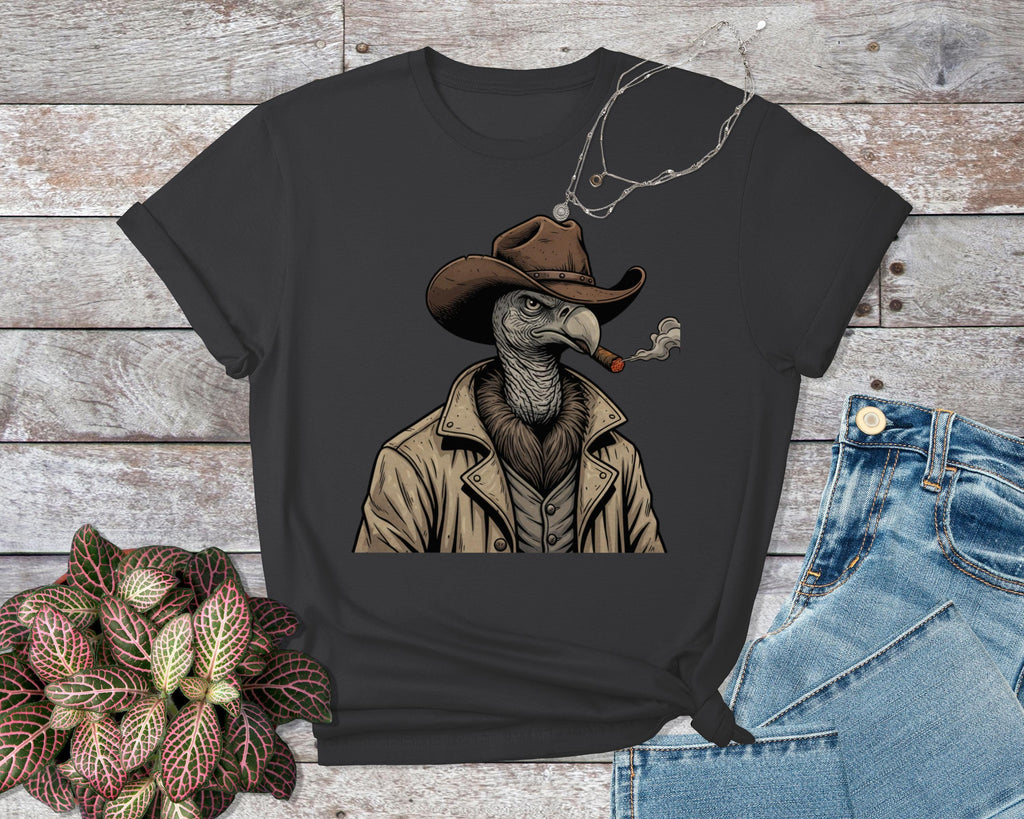 Vulture Cowboy T-Shirt, Funny Bird Tee, Western T Shirt, Comfort Colors Shirt, Humor Gift, Quirky Apparel, Novelty Shirt, Unique Design