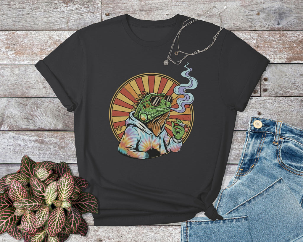Stoned Iguana T-Shirt, Funny Reptile Tee, Cool Animal Design, Comfort Colors Shirt, Stoner Lizard T-Shirt, Unique Graphic Tee