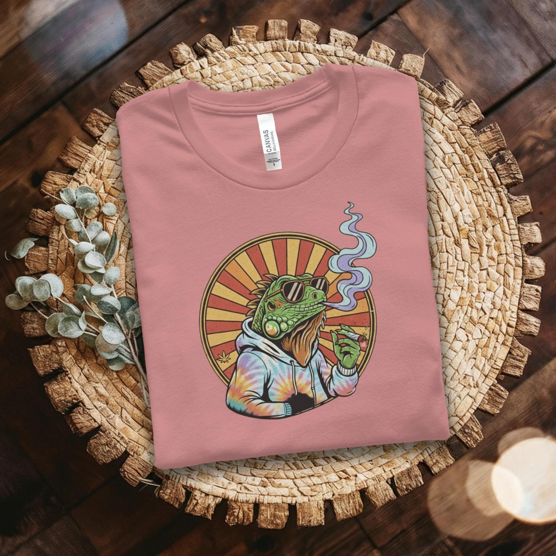 Stoned Iguana T-Shirt, Funny Reptile Tee, Cool Animal Design, Comfort Colors Shirt, Stoner Lizard T-Shirt, Unique Graphic Tee