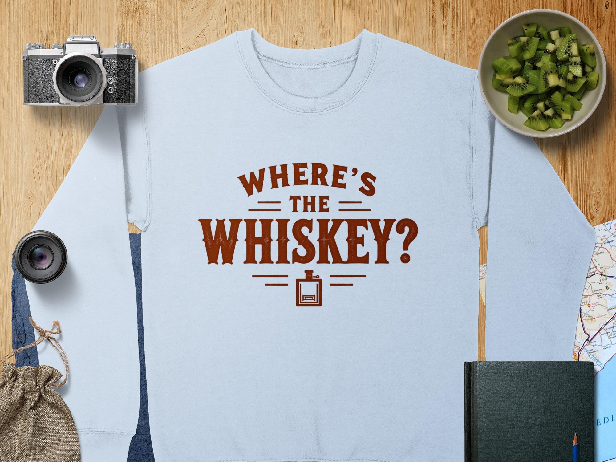 Where's The Whiskey T-Shirt, Funny Alcohol Tee, Comfort Colors Shirt, Party Shirt, Drinking Gift, Sarcastic Tee, Whiskey Lover Apparel