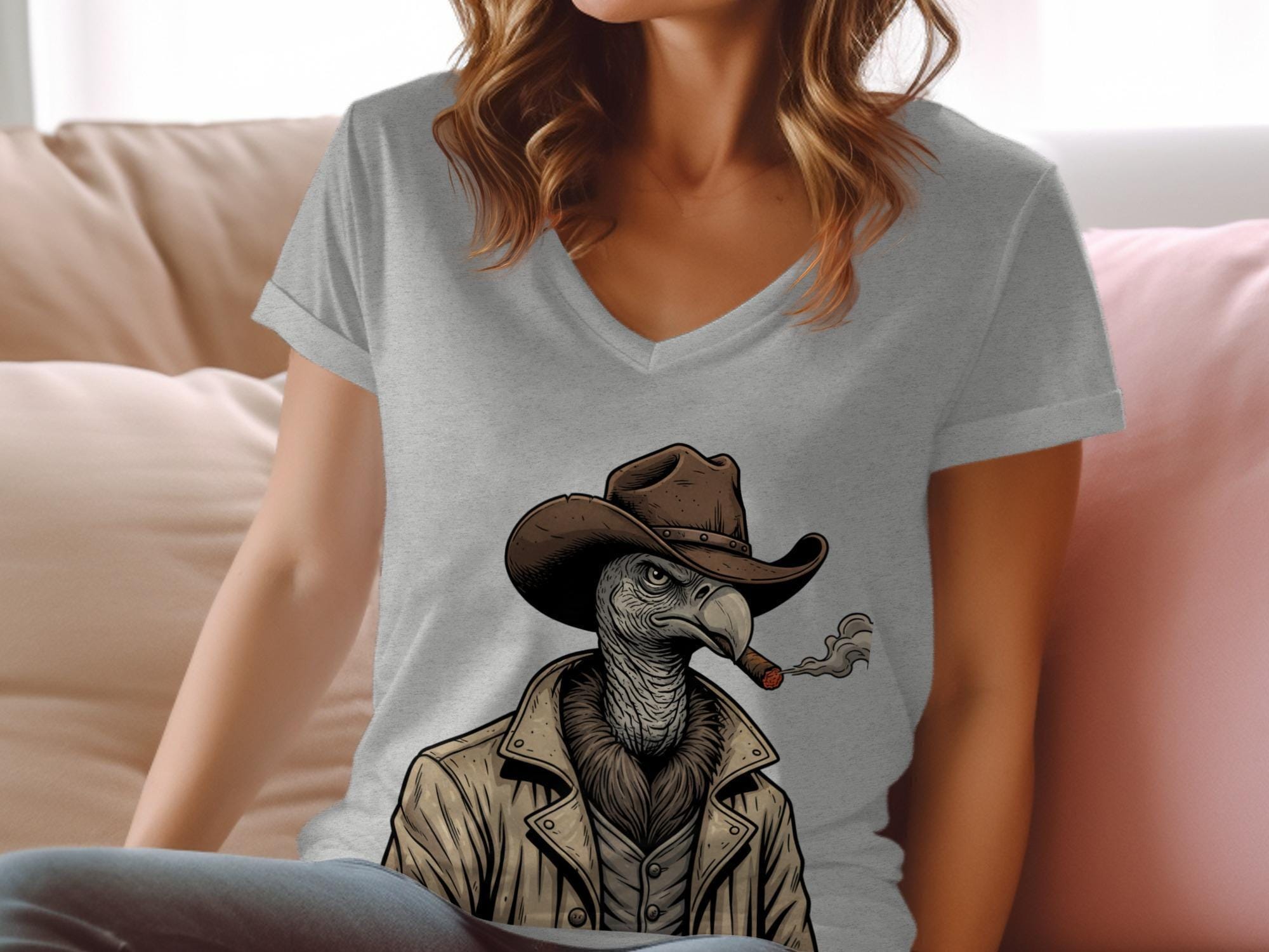 Vulture Cowboy T-Shirt, Funny Bird Tee, Western T Shirt, Comfort Colors Shirt, Humor Gift, Quirky Apparel, Novelty Shirt, Unique Design
