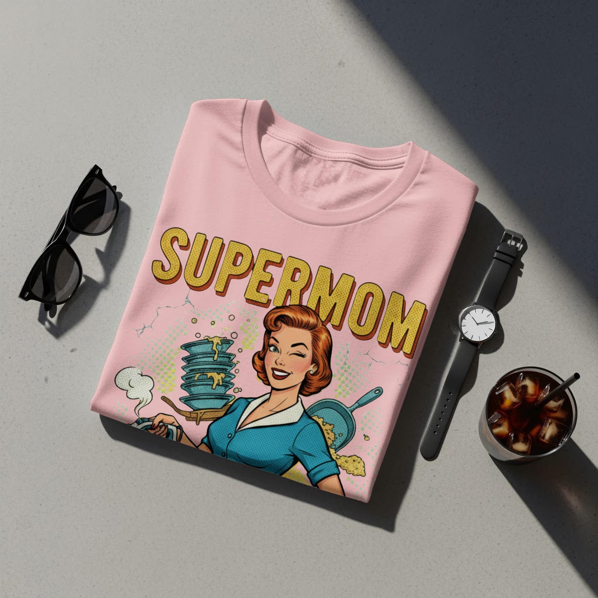 Supermom T-Shirt, Retro Mom Tee, Funny Mom Shirt, Gift for Mom, Mom Life Shirt, Comfort Colors Tee, Super Mom