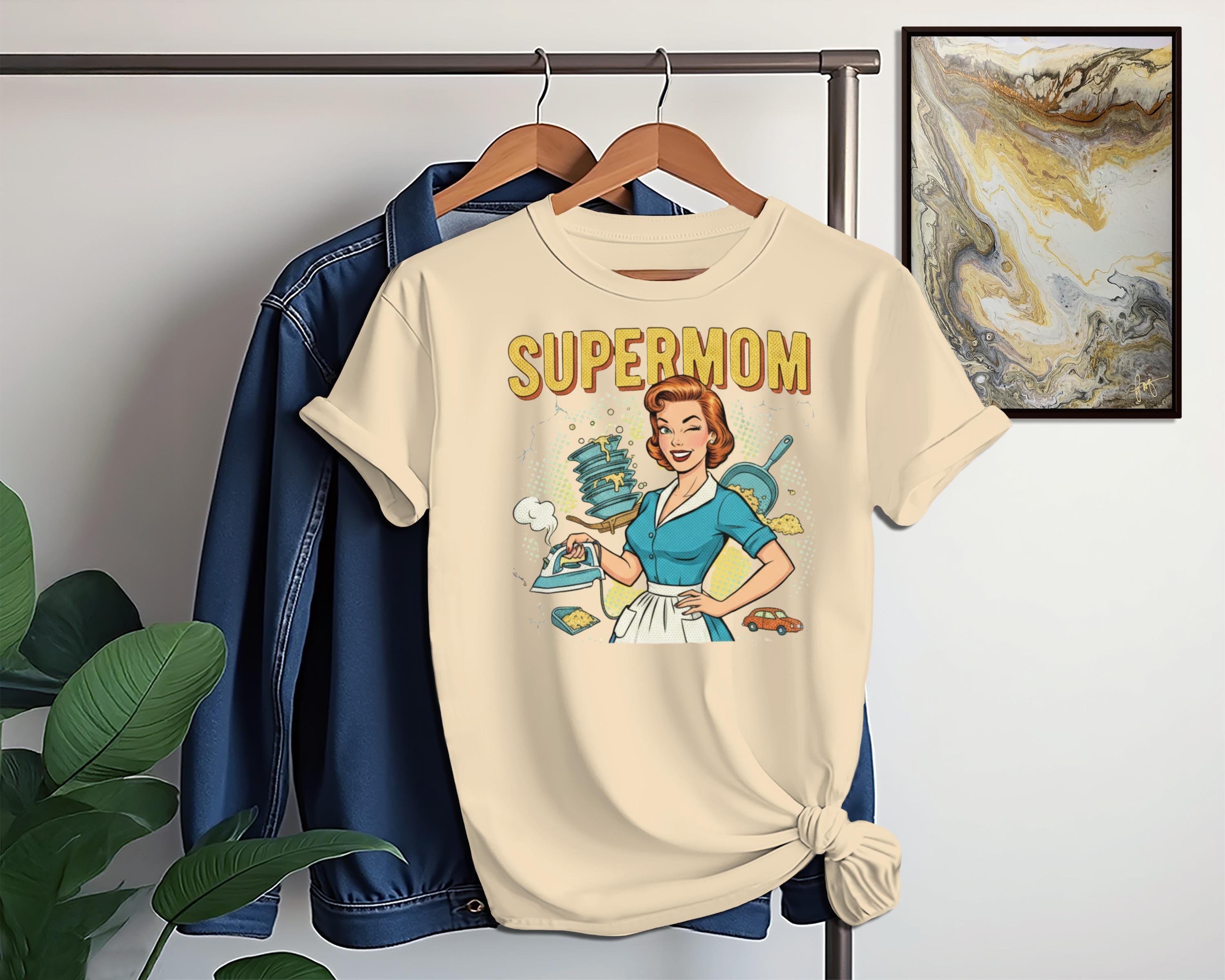 Supermom T-Shirt, Retro Mom Tee, Funny Mom Shirt, Gift for Mom, Mom Life Shirt, Comfort Colors Tee, Super Mom