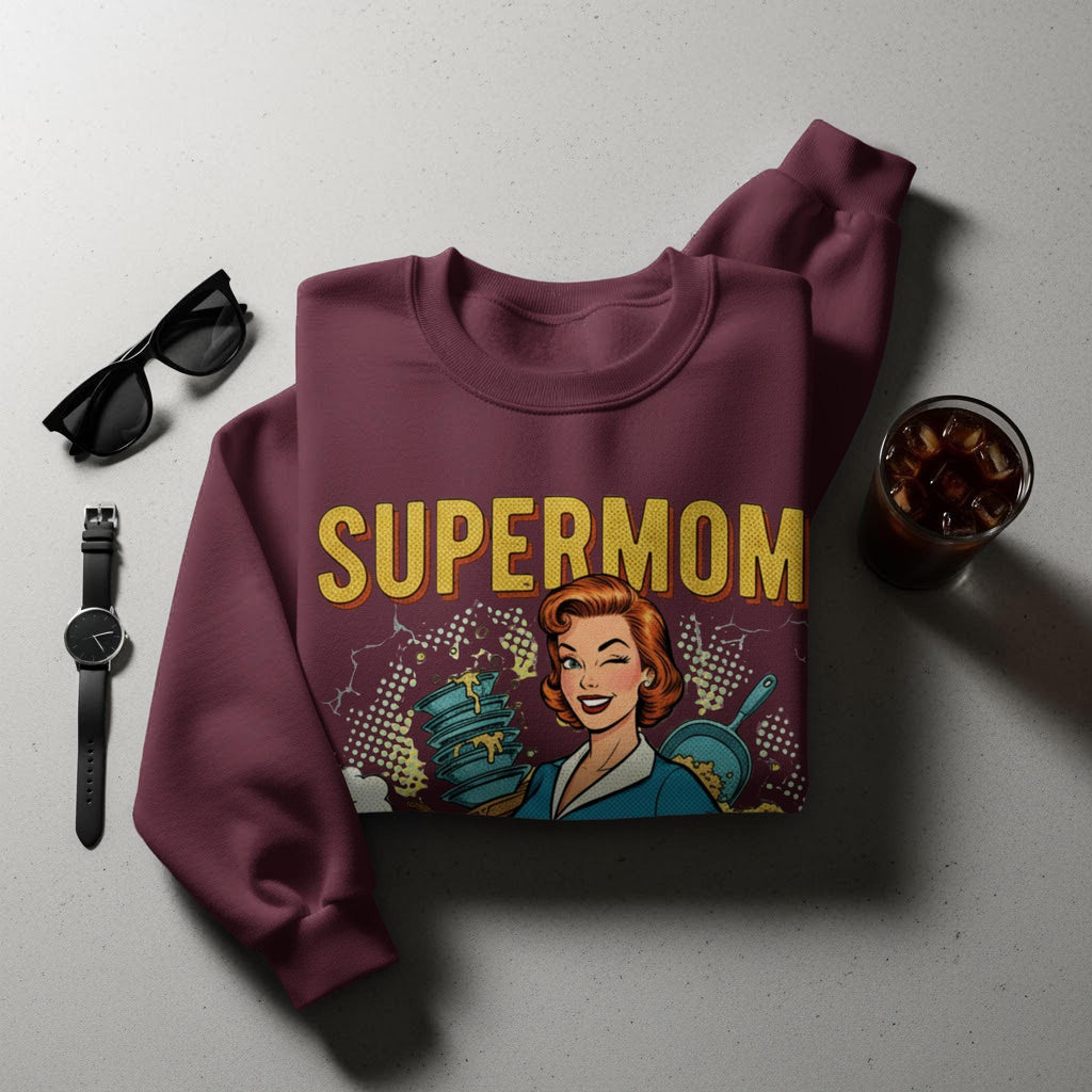 Supermom T-Shirt, Retro Mom Tee, Funny Mom Shirt, Gift for Mom, Mom Life Shirt, Comfort Colors Tee, Super Mom
