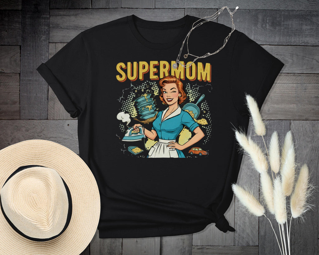 Supermom T-Shirt, Retro Mom Tee, Funny Mom Shirt, Gift for Mom, Mom Life Shirt, Comfort Colors Tee, Super Mom