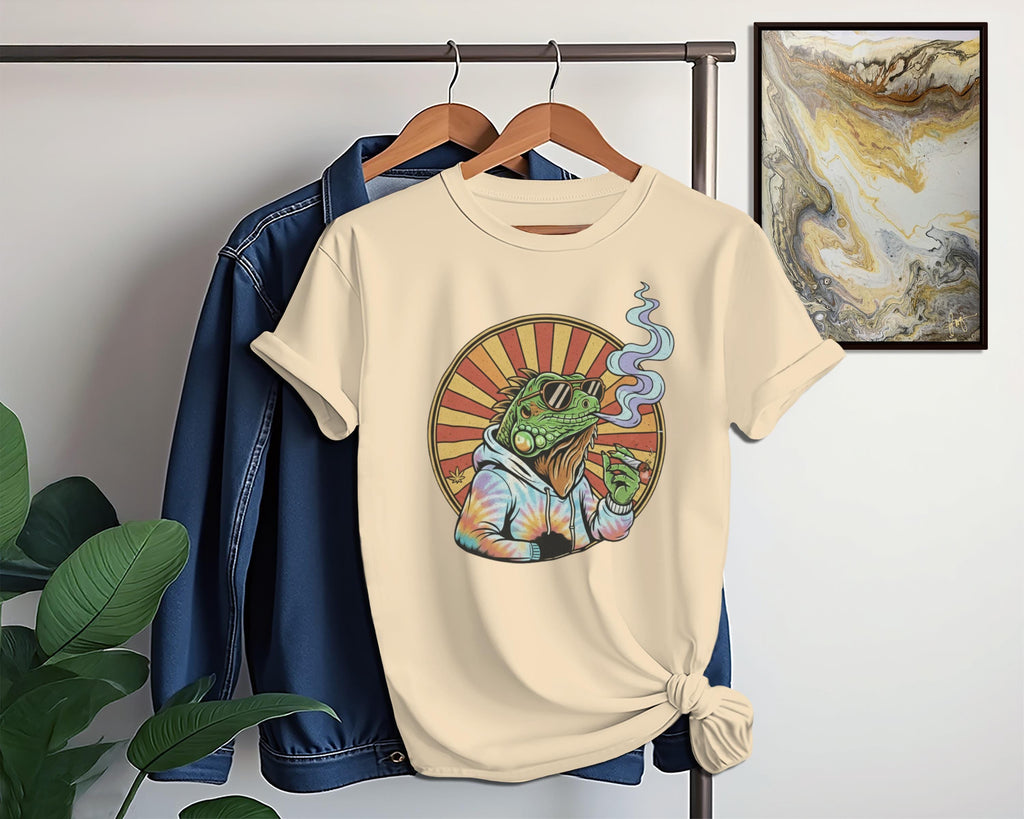 Stoned Iguana T-Shirt, Funny Reptile Tee, Cool Animal Design, Comfort Colors Shirt, Stoner Lizard T-Shirt, Unique Graphic Tee