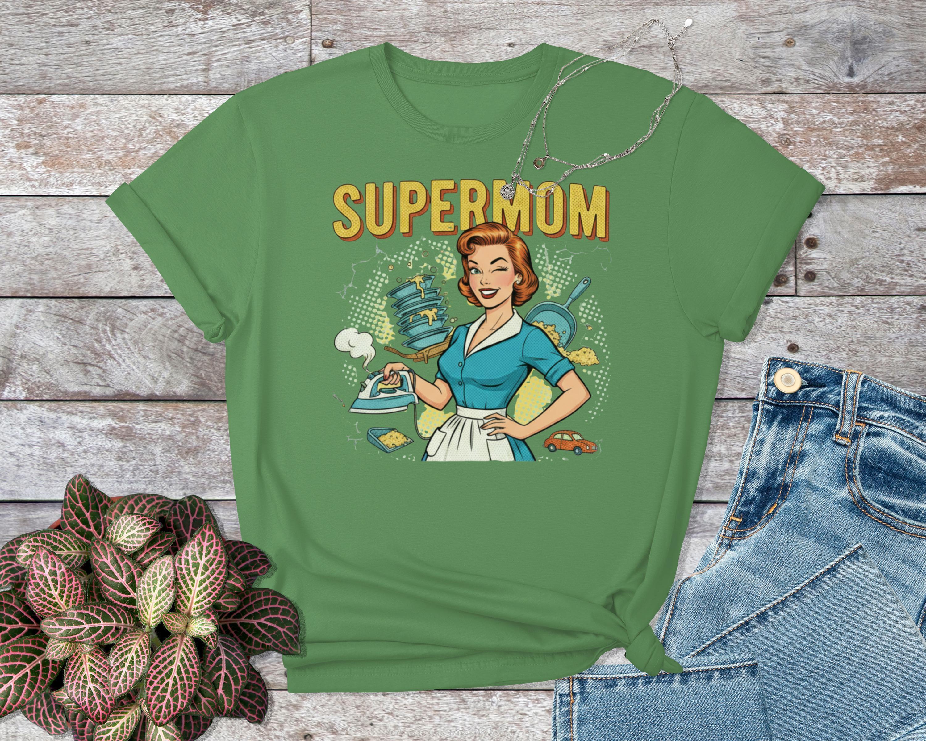 Supermom T-Shirt, Retro Mom Tee, Funny Mom Shirt, Gift for Mom, Mom Life Shirt, Comfort Colors Tee, Super Mom