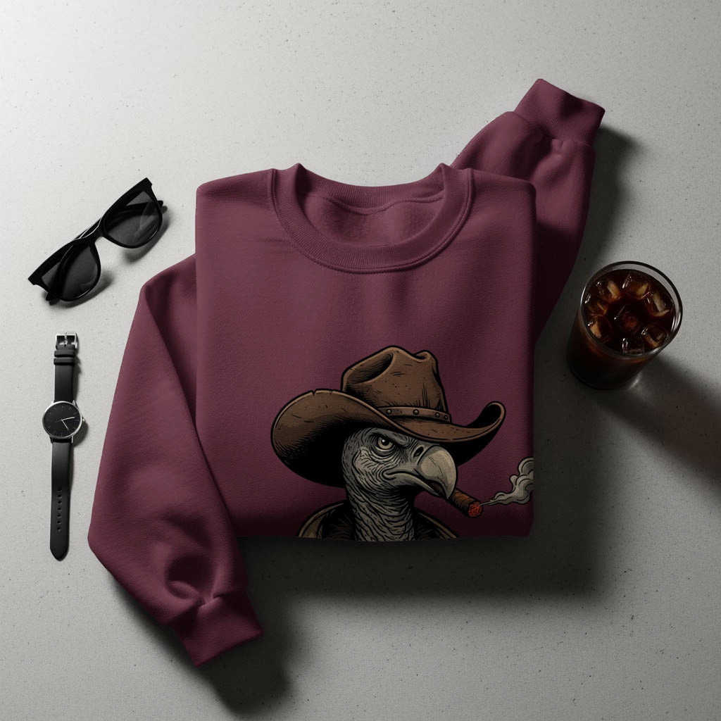 Vulture Cowboy T-Shirt, Funny Bird Tee, Western T Shirt, Comfort Colors Shirt, Humor Gift, Quirky Apparel, Novelty Shirt, Unique Design