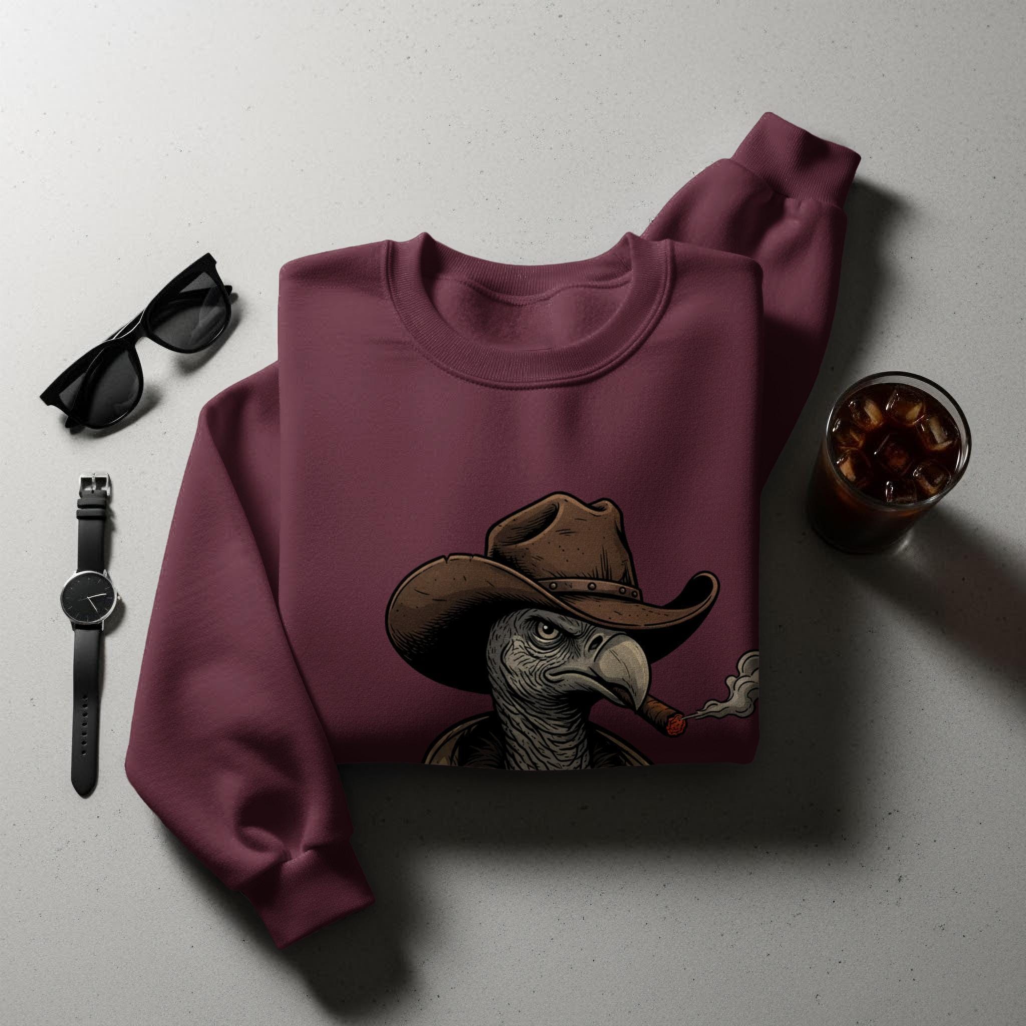 Vulture Cowboy T-Shirt, Funny Bird Tee, Western T Shirt, Comfort Colors Shirt, Humor Gift, Quirky Apparel, Novelty Shirt, Unique Design