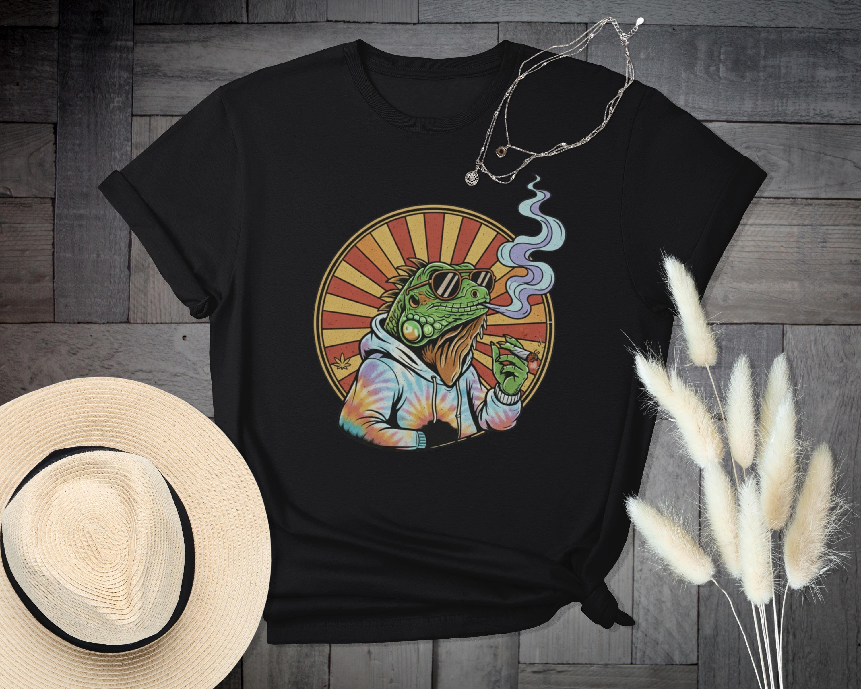 Stoned Iguana T-Shirt, Funny Reptile Tee, Cool Animal Design, Comfort Colors Shirt, Stoner Lizard T-Shirt, Unique Graphic Tee