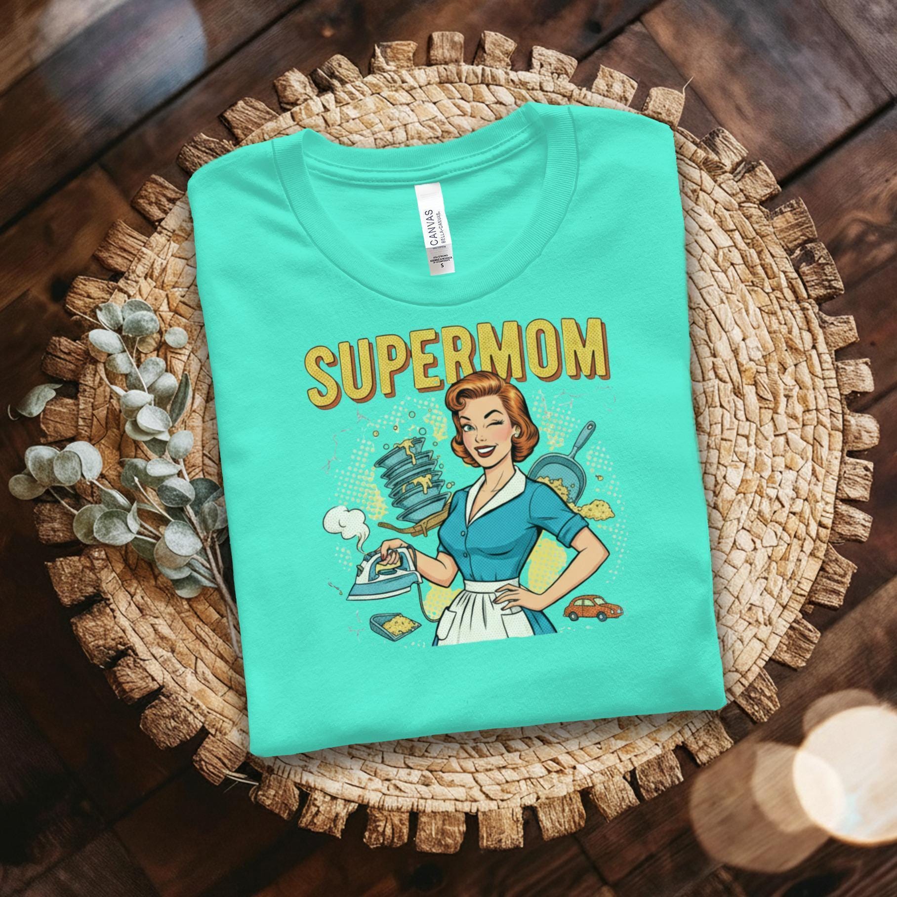 Supermom T-Shirt, Retro Mom Tee, Funny Mom Shirt, Gift for Mom, Mom Life Shirt, Comfort Colors Tee, Super Mom