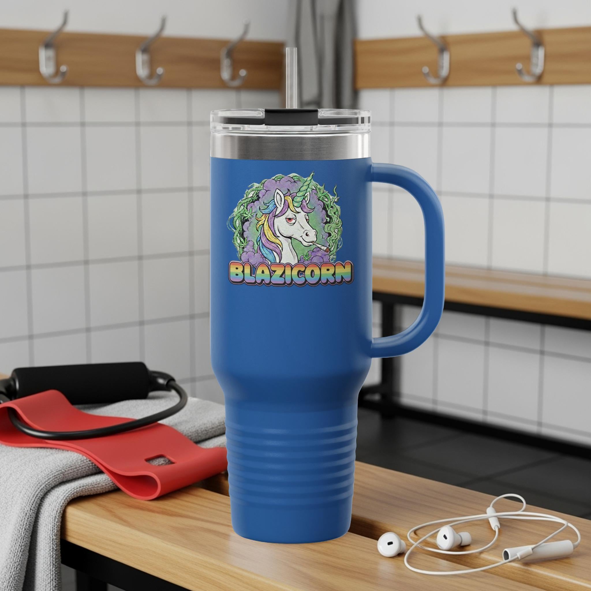 Blazicorn Unicorn Mug, Colorful Unicorn Large Coffee Tumbler, Inspirational Unicorn Travel Mug, Whimsical Unicorn Gift