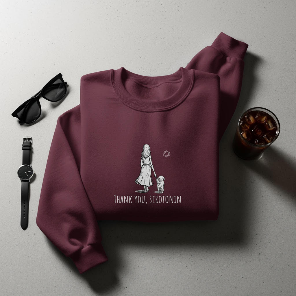 Thank You Serotonin Shirt, Woman Dog T-Shirt, Happy Vibes Tee, Positivity Top, Mental Health Shirt, Cute Dog Gift T-Shirt, Dog Lover Tee