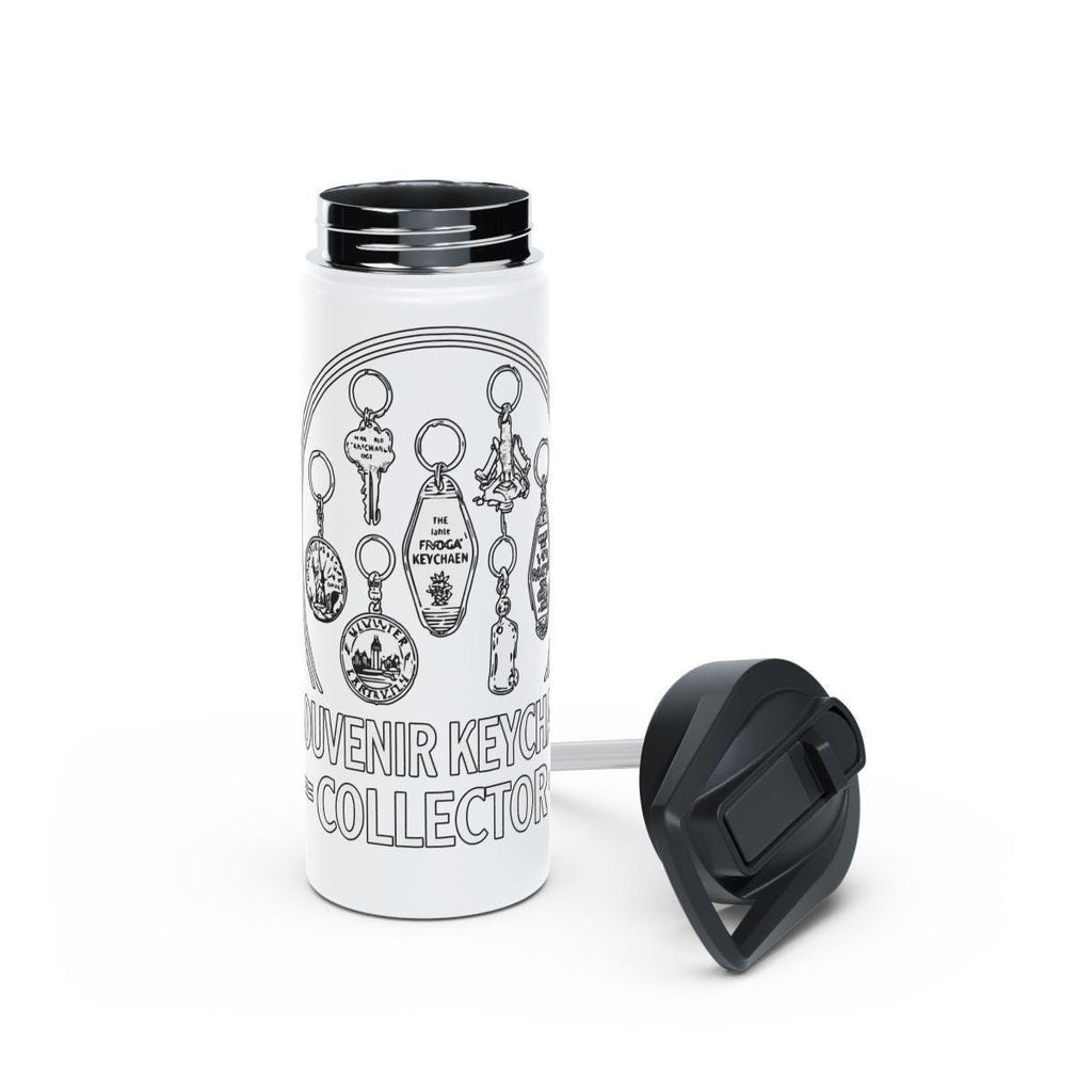 Souvenir Keychain Collector Thermos, Unique Design Travel Mug, Gift for Keychain Enthusiasts, Insulated Drink Container, Collector's Item