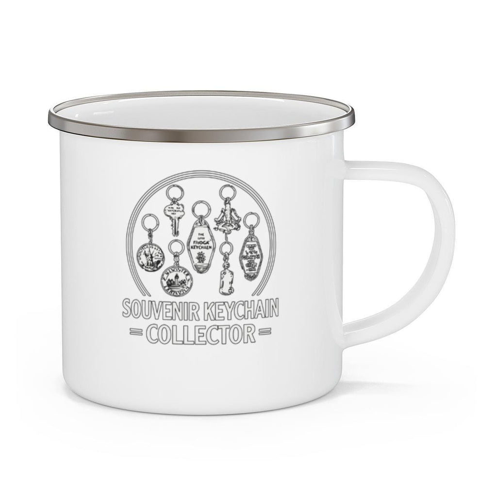 Souvenir Keychain Collector Mug, Collector's Enamel Mug, Enthusiast's Coffee Cup, Keychain Lover Gift, Unique Gift Idea, Camping Mug