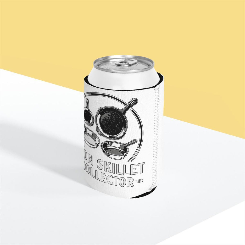 Cast Iron Skillet Collector Can Cooler, Funny Cast Iron Pan Beverage Holder, Kitchen Lover Gift, Retro Cooking Accessory, BBQ Can Sleeve