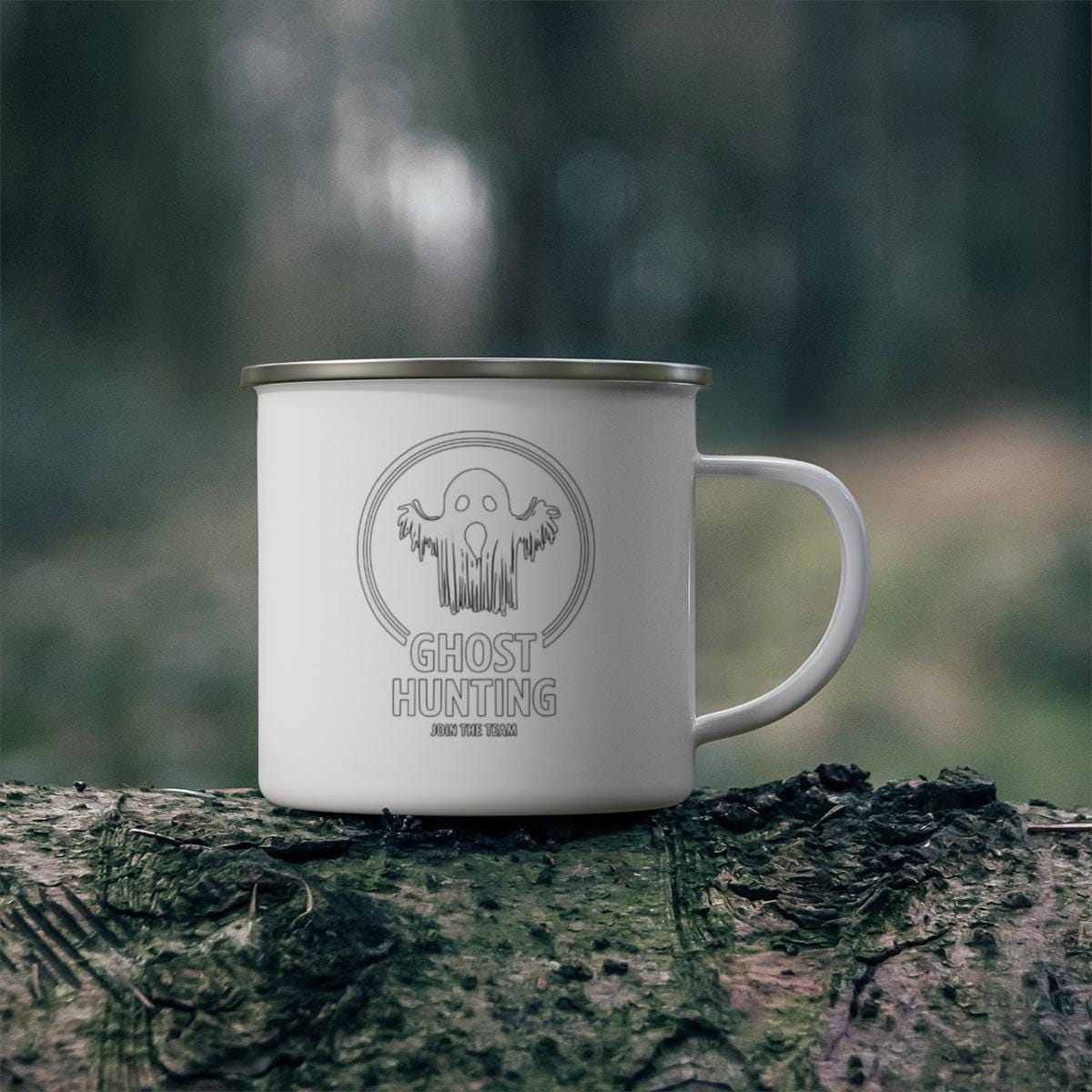 Ghost Hunting Mug, Paranormal Coffee Cup, Spooky Camper Mug, Halloween Gift, Ghost Investigator, Camping Mug, Eerie Adventure Cup