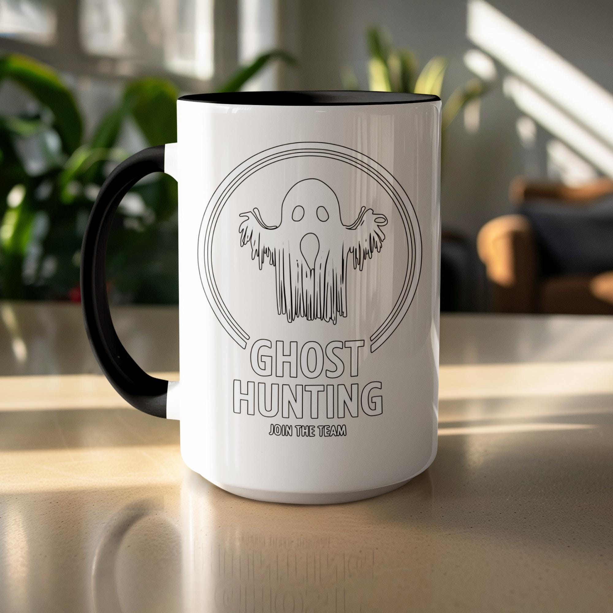 Ghost Hunting Coffee Mug, Fun Paranormal Gift, Halloween Ghost Themed Mug, Spooky Coffee Cup, Unique Ghost Lover Gift, Join The Team