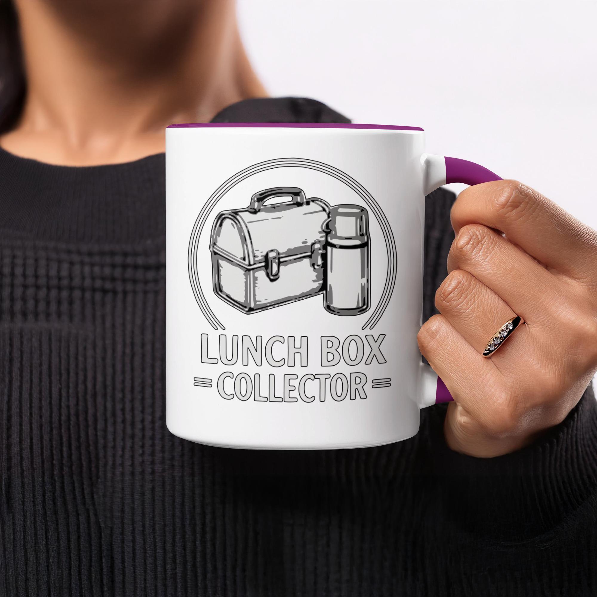 Lunch Box Collector Mug, Retro Lunchbox Design, Vintage Lunchbox Enthusiast Gift, Coffee Tea Cup, Unique Mug for Collectors