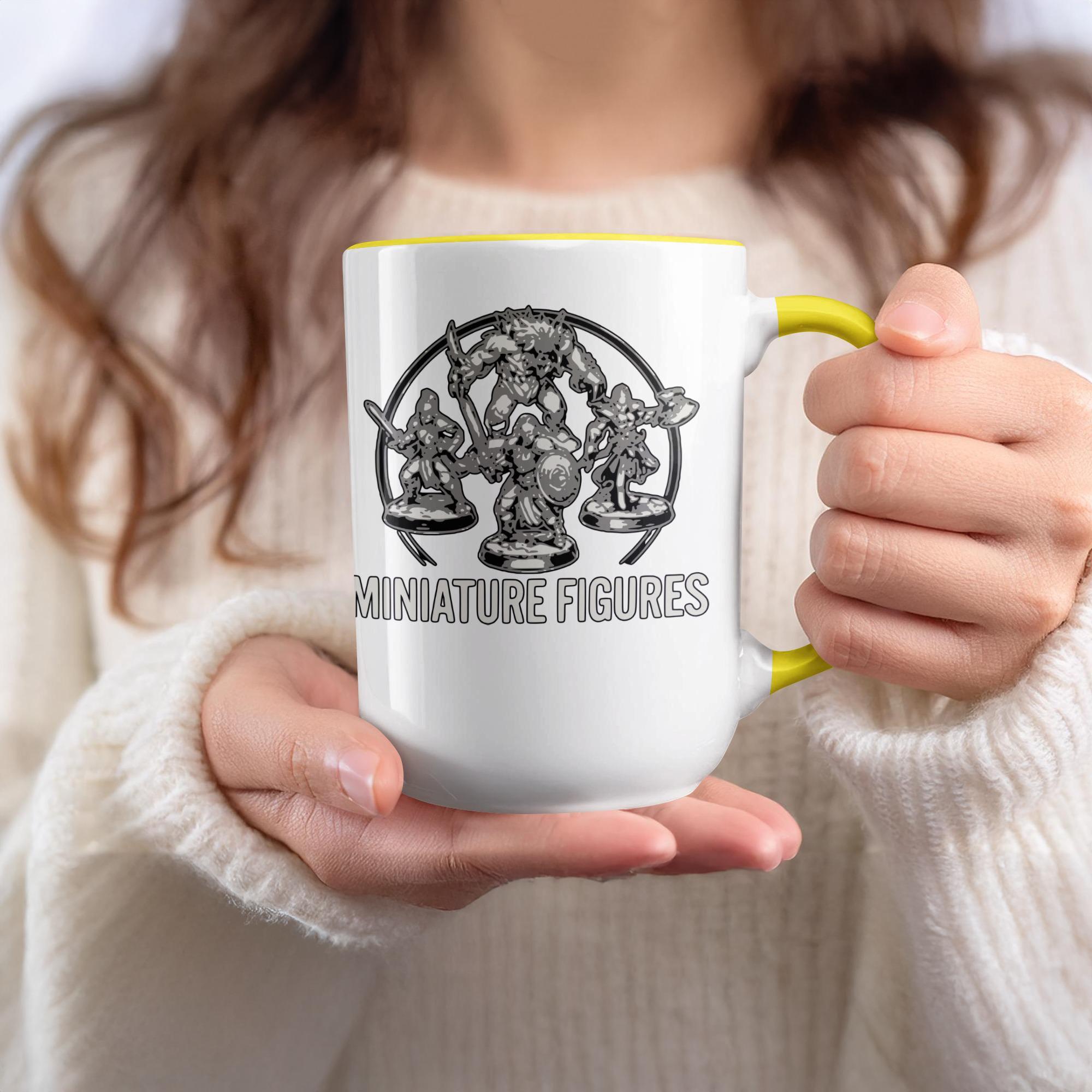 Miniature Figures Mug, Collectors Gift, Tabletop Gamers Present, Fantasy Figurines Coffee Cup, Role Playing Game Accessory, Unique Gifts
