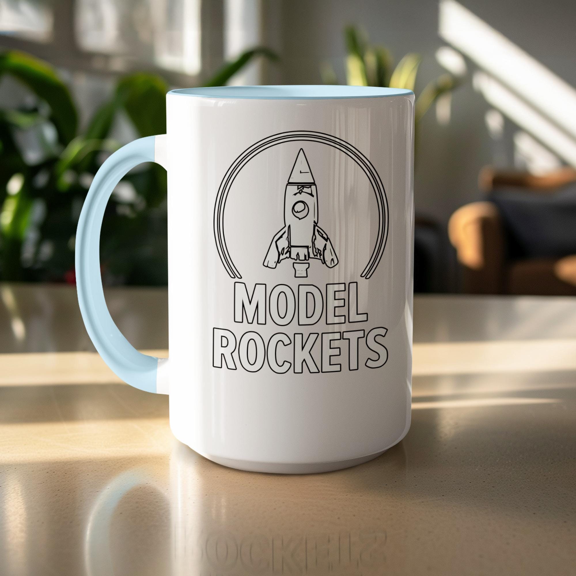 Model Rockets Mug, Fun Rocket Design, Perfect Gift, Science Enthusiast Cup, Coffee Mug, Unique Rocket Ship Art, Cool Space Mug