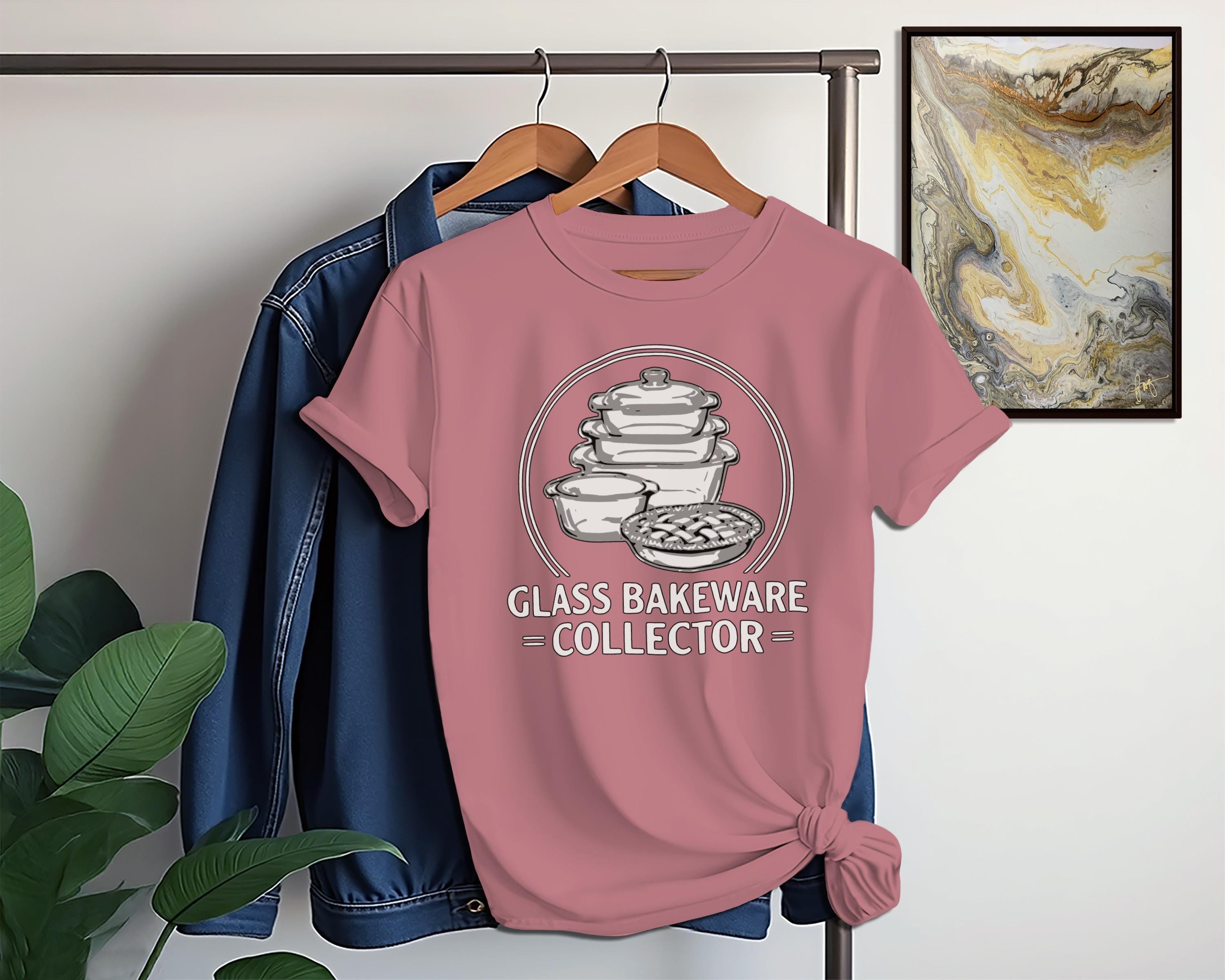 Glass Bakeware Collector T Shirt, Vintage Pyrex Tee, Retro Kitchen Ware, Comfort Colors, Casserole Dish Graphic Top, Baking Gift Idea