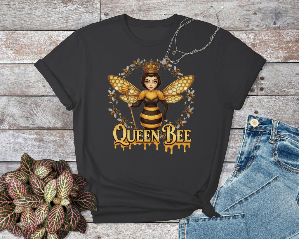 Queen Bee T-Shirt, Honeycomb Wings Shirt, Bee Lover Gift, Bee Keeper Shirt, Save The Bees Tee, Bee Graphic Shirt, Honey Bee Tshirt, Queen