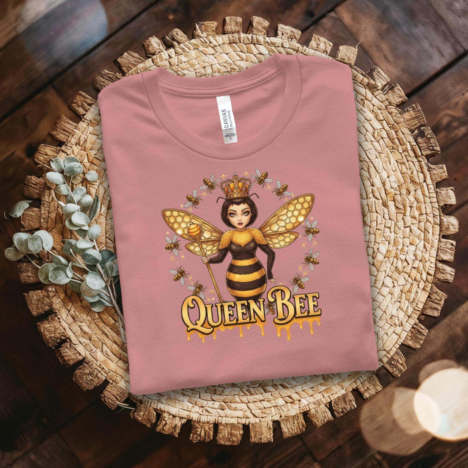 Queen Bee T-Shirt, Honeycomb Wings Shirt, Bee Lover Gift, Bee Keeper Shirt, Save The Bees Tee, Bee Graphic Shirt, Honey Bee Tshirt, Queen