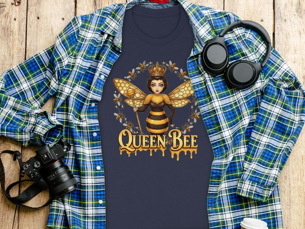 Queen Bee T-Shirt, Honeycomb Wings Shirt, Bee Lover Gift, Bee Keeper Shirt, Save The Bees Tee, Bee Graphic Shirt, Honey Bee Tshirt, Queen