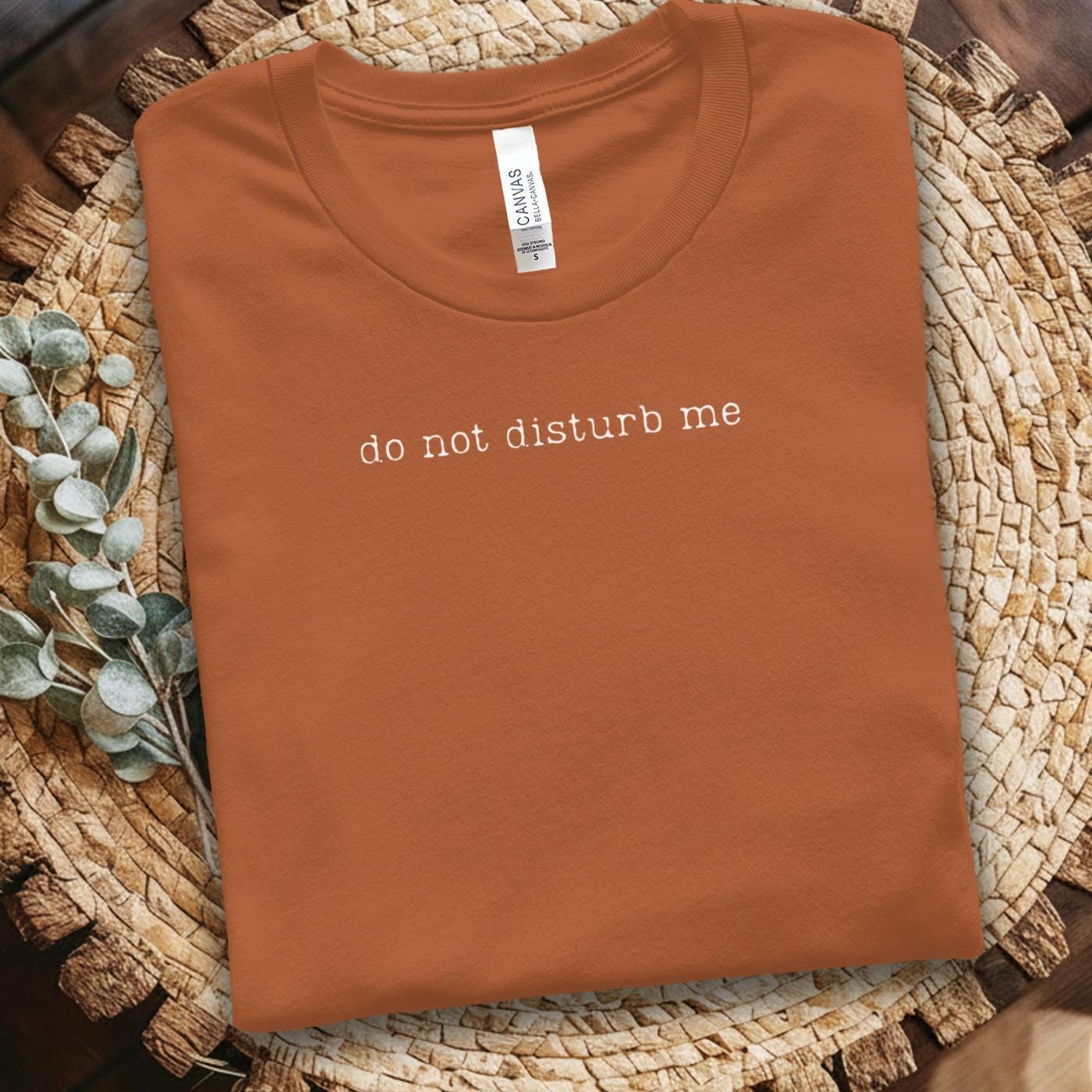 Do Not Disturb Me T-Shirt, Funny Graphic Tee, Introvert Shirt, Relaxation Time, Sarcastic Tee, Gift Idea, Unisex Top, Casual Wear