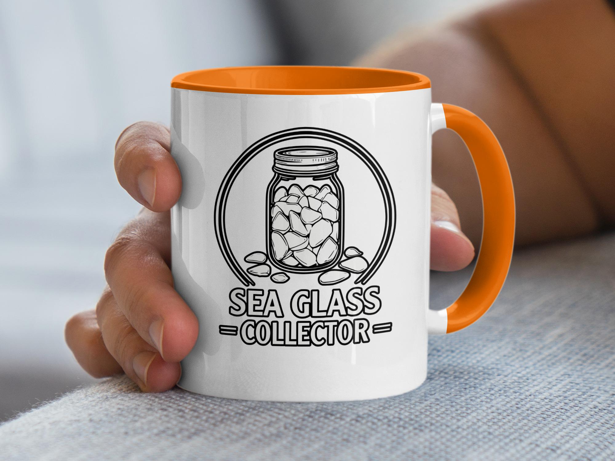 Sea Glass Collector Mug, Ocean Lover Gift, Coffee Mug with Sea Glass Design, Beachcomber Mug, Seaside Gift, Coastal Decor