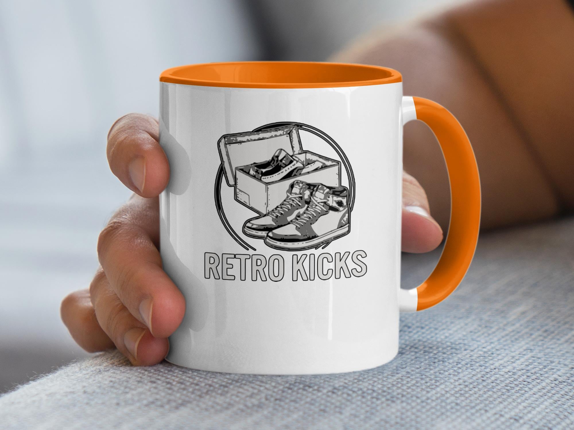 Retro Kicks Mug, Sneakers Coffee Cup, Vintage Shoe Lover Gift, Unique Athletic Footwear Design, Perfect for Sneakerheads